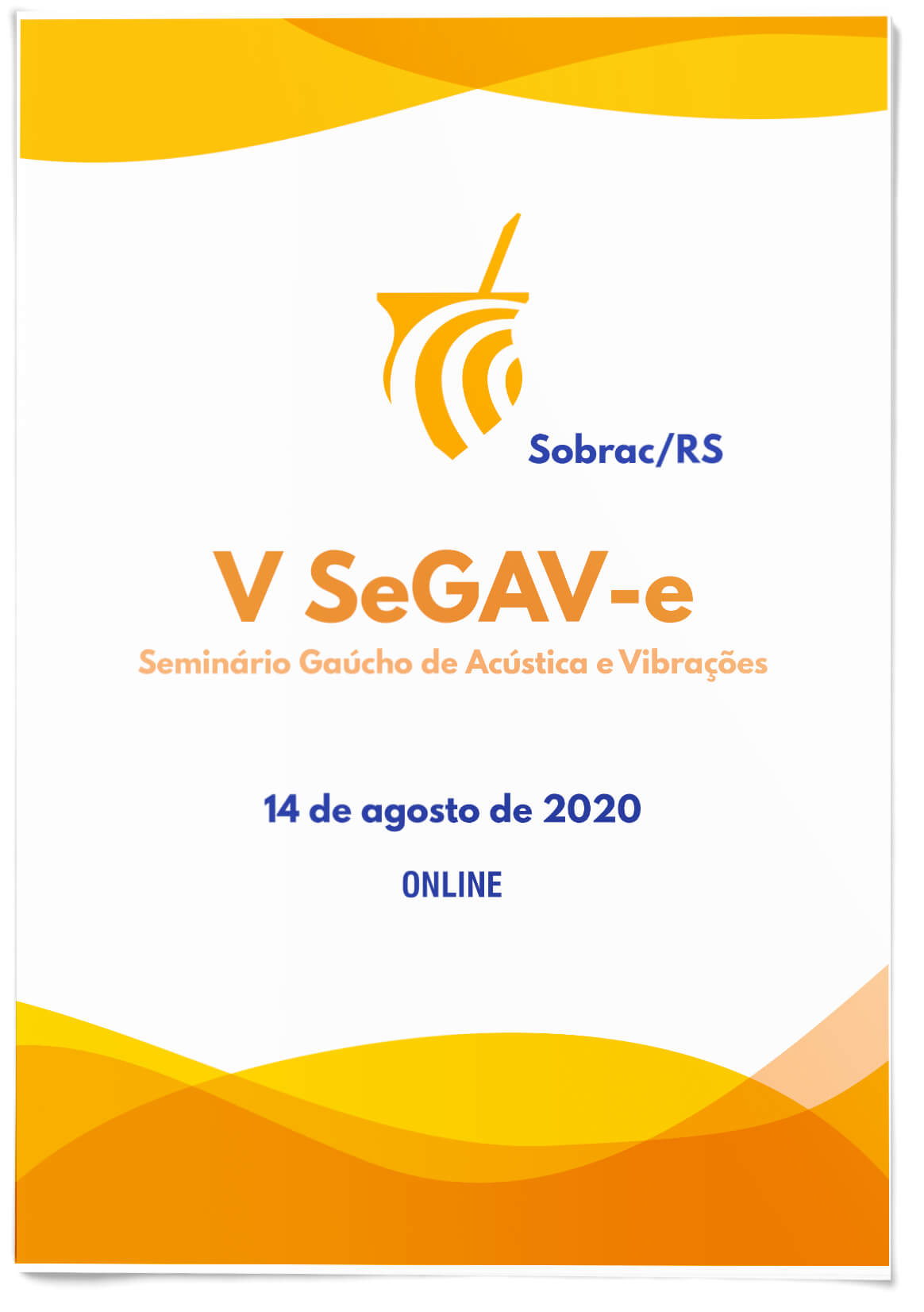 Capa - V Seminário Gaúcho de Acústica e Vibrações (V SeGAV-e) (Acústica & Vibrações 52)