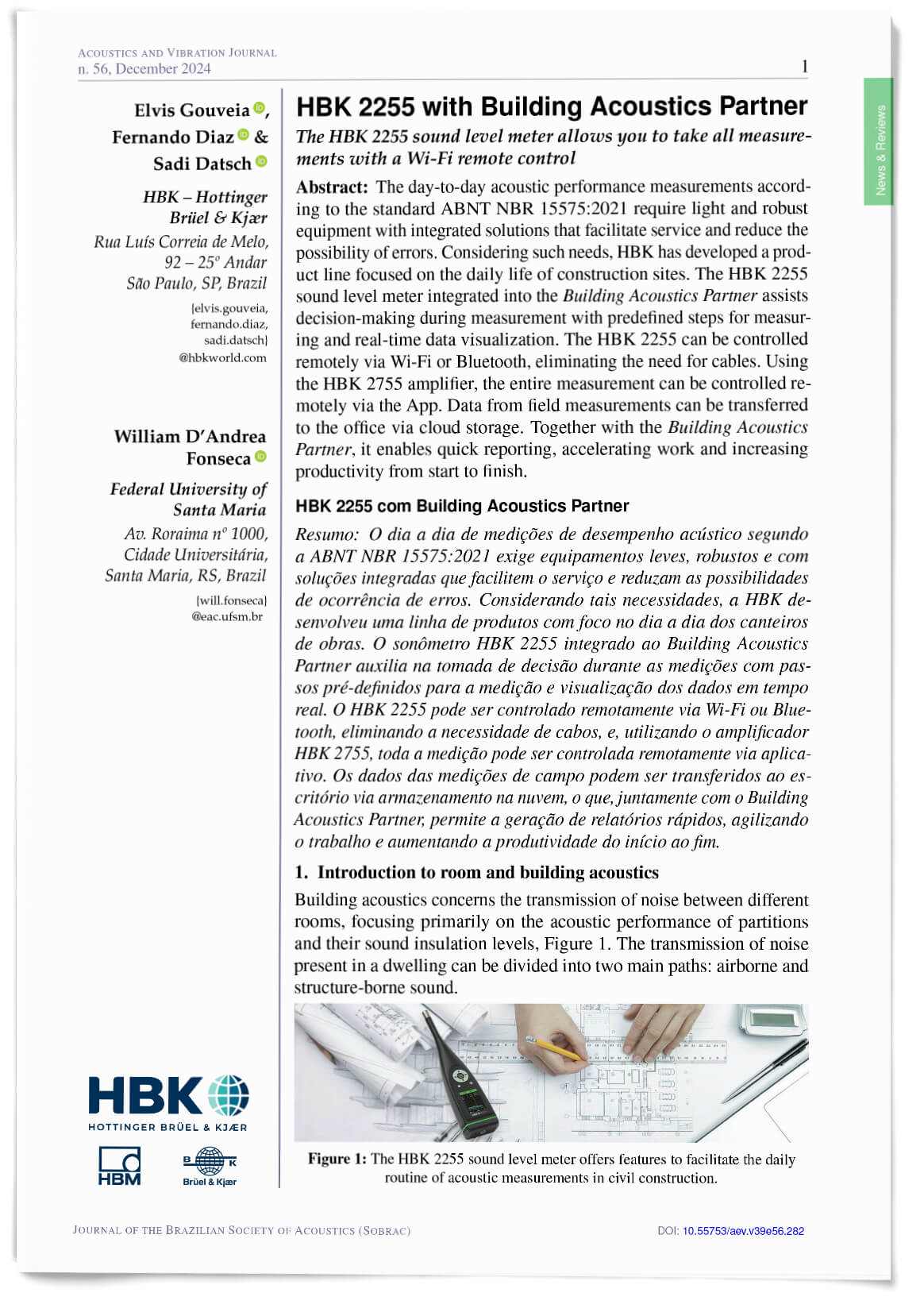 HBK 2255 with Building Acoustics Partner