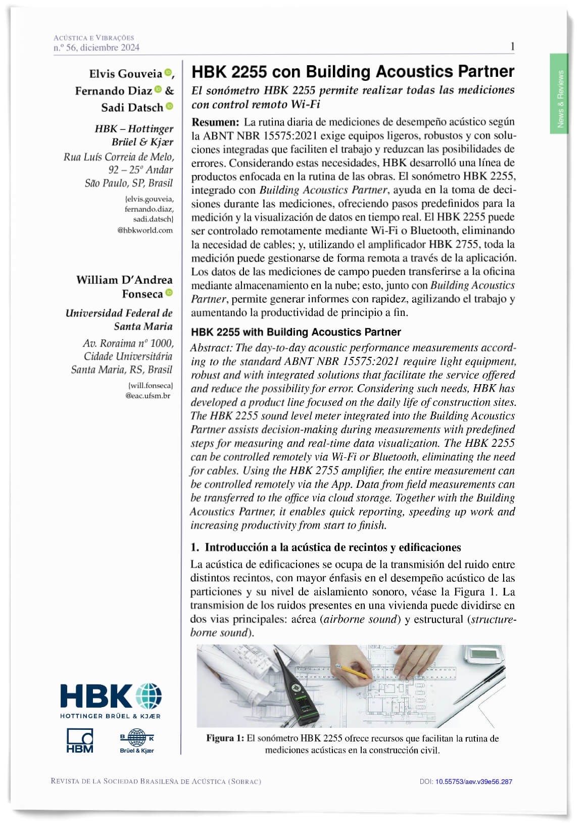 HBK 2255 con Building Acoustics Partner